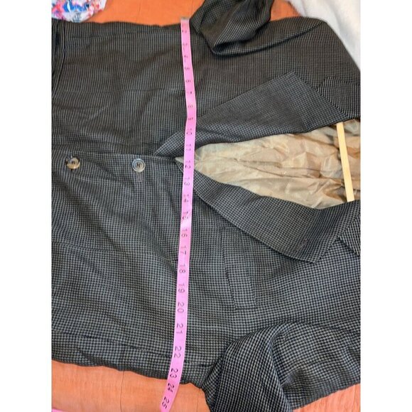 Oscar De La Renta Signature Mens Houndstooth Blazer 42R  Wool Blend - Picture 3 of 6